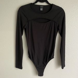Rue21 Black Long Sleeve Bodysuit Size M